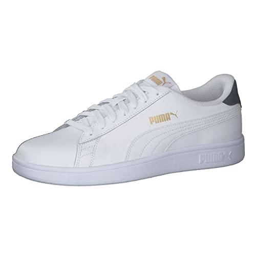 PUMA Unisex SMASH V2 L Low-Top Trainers, PUMA WHITE-PUMA WHITE-PEACOAT-PUMA TEAM GOLD, 40.5 EU von PUMA