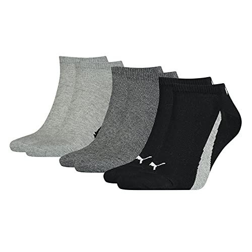 Puma Unisex Sneaker Socken, Schwarz/Weiß, 39/42 (3er Pack) von PUMA
