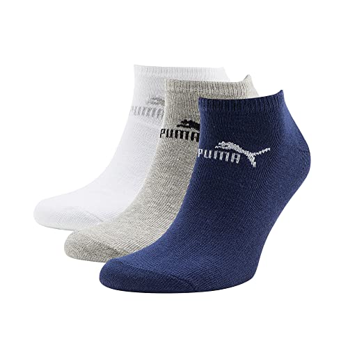 PUMA Unisex Sneaker Socken im Retro Design knöchelhoch für Damen Herren 9er Pack, Farbe:321 - navy, Socken & Strümpfe:39-42 von PUMA