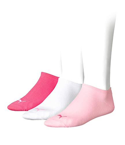 PUMA Unisex Sneaker Trainer Plain Socks Socken (3er Pack), Pink Lady, 35-38 von PUMA