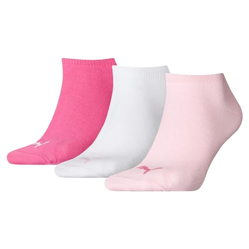 PUMA Unisex Sneaker Trainer Plain Socks Socken (3er Pack), Pink Lady, 39-42 von PUMA