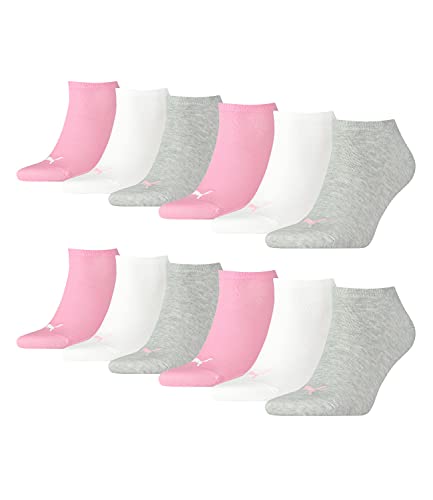 PUMA Unisex Sneakers Socken Sportsocken 12er Pack, Prism Pink, 35/38 von PUMA