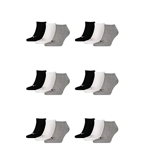 PUMA 18 Paar Sneaker Invisible Socken Gr. 35-49 Unisex für Damen Herren Füßlinge, Farbe:882 - grey/white/black, Socken & Strümpfe:35-38 PUMA 18 Paar Sneaker Invisible Socken Gr. 35-49 Unisex für Damen Herren Füßlinge, Farbe:882 - grey/white/black, Socken & Strümpfe:35-38 von PUMA