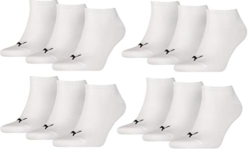 PUMA Unisex Sneakers Socken Sportsocken 4 x 3er Pack (White, 39-42) von PUMA