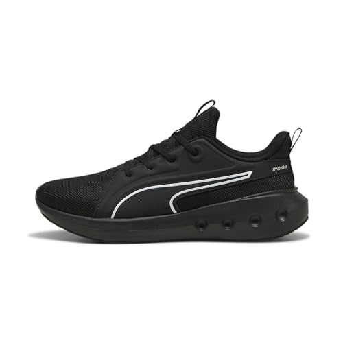 PUMA Unisex Softride Carson Road Running Shoe, Black Black White, 42.5 EU von PUMA