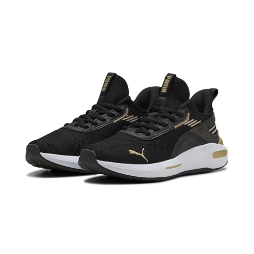 PUMA Unisex Softride Enzo 5 Hype Straßen-Laufschuh, Schwarz Gold, 40.5 EU von PUMA