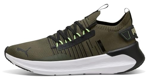 PUMA Unisex Softride Symmetry Fuzion Ls Straßen-Laufschuh, Dark Olive Schwarz Fizzy Light, 42 EU von PUMA