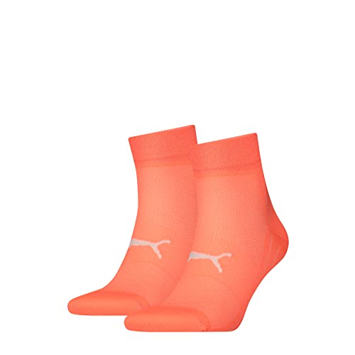 Puma Unisex Quarter Socken, Orange, 35/38 (2er Pack) von PUMA