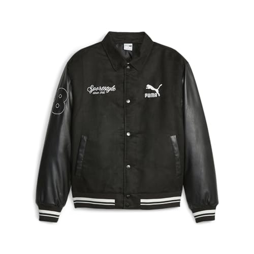 PUMA Unisex Team Varsity Jacket Jacke, Schwarz, M PUMA Unisex Team Varsity Jacket Jacke, Schwarz, M von PUMA