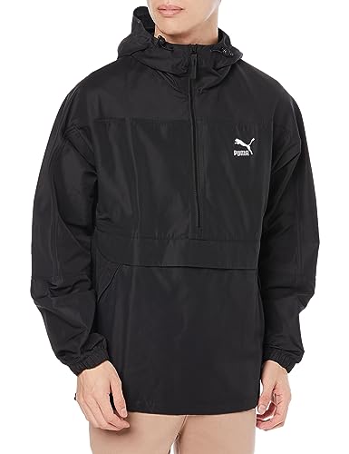 PUMA Unisex The Hooded Windbreaker Jacke, Schwarz, L von PUMA