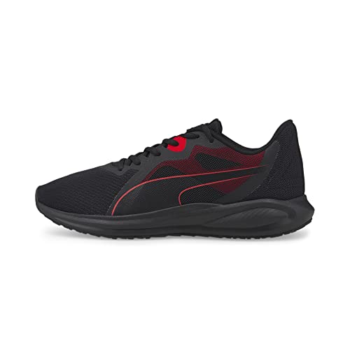 PUMA Unisex Twitch Runner Laufschuh, Black-High Risk Red, 44.5 EU von PUMA