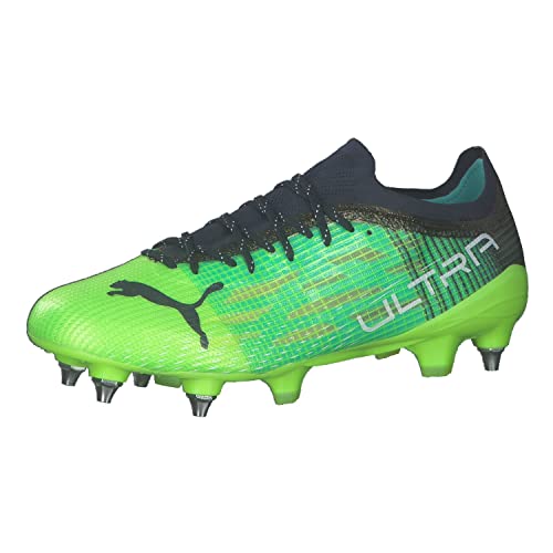 PUMA Unisex Ultra 1.3 Mxsg Fussballschuh, Green Glare Elektro Aqua Spellbound, 46 EU von PUMA