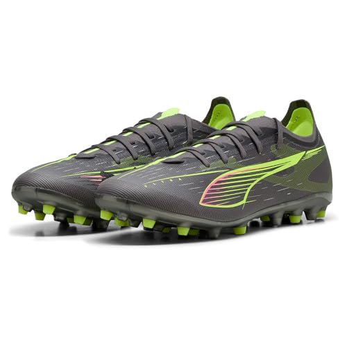 PUMA Unisex Ultra 5 Match MG Fussballschuh, Matte Aged Silver-Yellow ALERT Aged Silver, 42.5 EU von PUMA