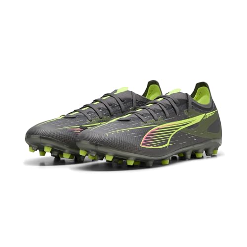 PUMA Unisex Ultra 5 Match MG Fussballschuh, Matte Aged Silver-Yellow ALERT Aged Silver, 44 EU von PUMA