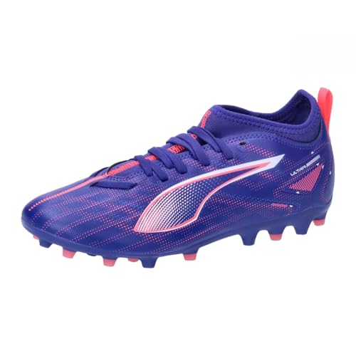 PUMA Ultra 5 Match MG Jr Soccer Shoe, Lapis Lazuli White-Sunset Glow, 32.5 EU von PUMA