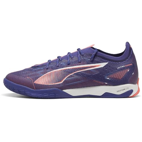 PUMA Unisex Ultra 5 PRO Court Soccer Shoe, Lapis Lazuli White-Sunset Glow, 46.5 EU von PUMA