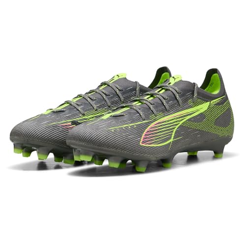 PUMA Unisex Ultra 5 PRO FG/AG Fussballschuh, Matte Aged Silver-Yellow ALERT-Sun Struck, 40 EU von PUMA