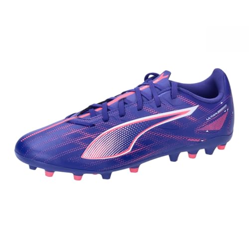 PUMA Unisex Ultra 5 Play MG Soccer Shoe, Lapis Lazuli White-Sunset Glow, 43 EU von PUMA