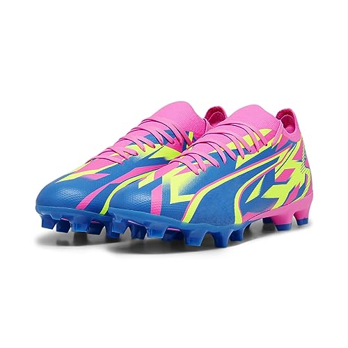 PUMA Unisex Ultra Match Energy Fg/Ag Fussballschuh, Leuchtendes Pink/Gelb/Blau, 44 EU von PUMA