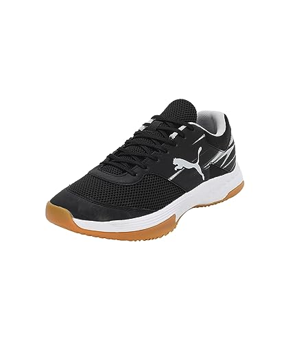 PUMA Herren Varion Ii Indoor Court Shoe, Puma Black Cool Light Gray Yellow Blaze Gum, 42.5 EU von PUMA