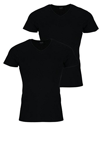 PUMA V- Neck T-Shirts 2er Pack Schwarz oder Weiss, Größe-Puma:S/4, Puma:Black 200 von PUMA