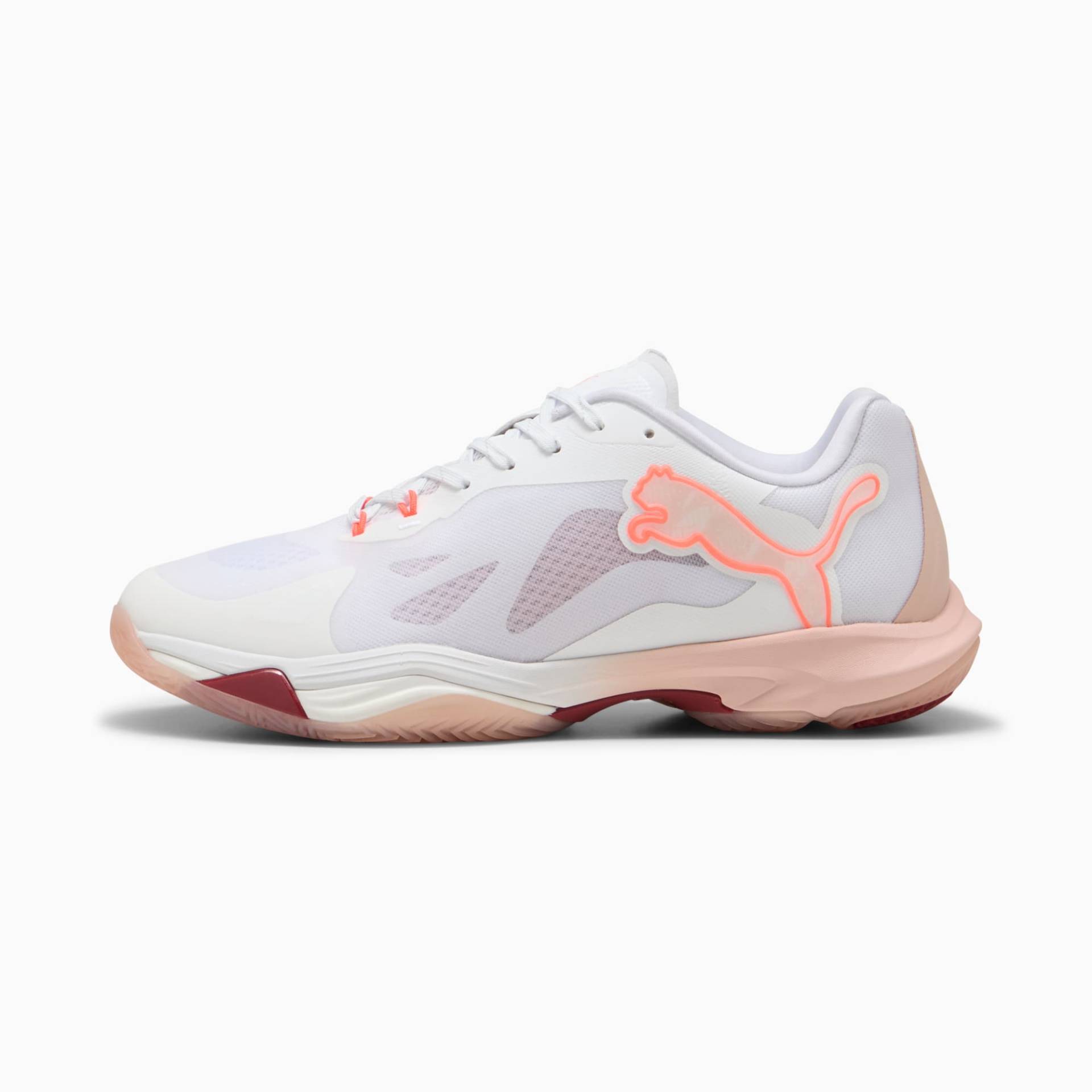 PUMA Vantage NITRO™ Hallenschuhe Damen, Weiß/Rosa/Rot, Größe: 40.5, Schuhe von PUMA