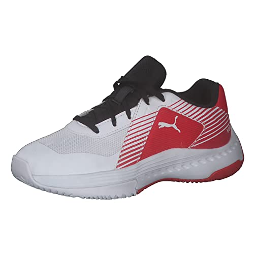 PUMA Varion Jr Hallenturnschuh, Puma White Puma Black High Risk Red, 28 von PUMA