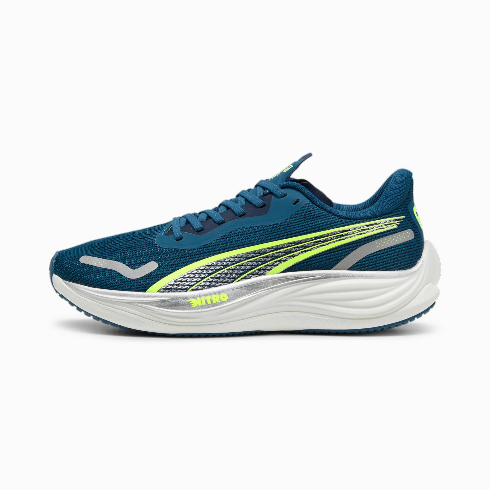 PUMA Velocity NITRO™ 3 Laufschuhe Herren, Blau/Grün/Silber, Größe: 48.5, Schuhe von PUMA
