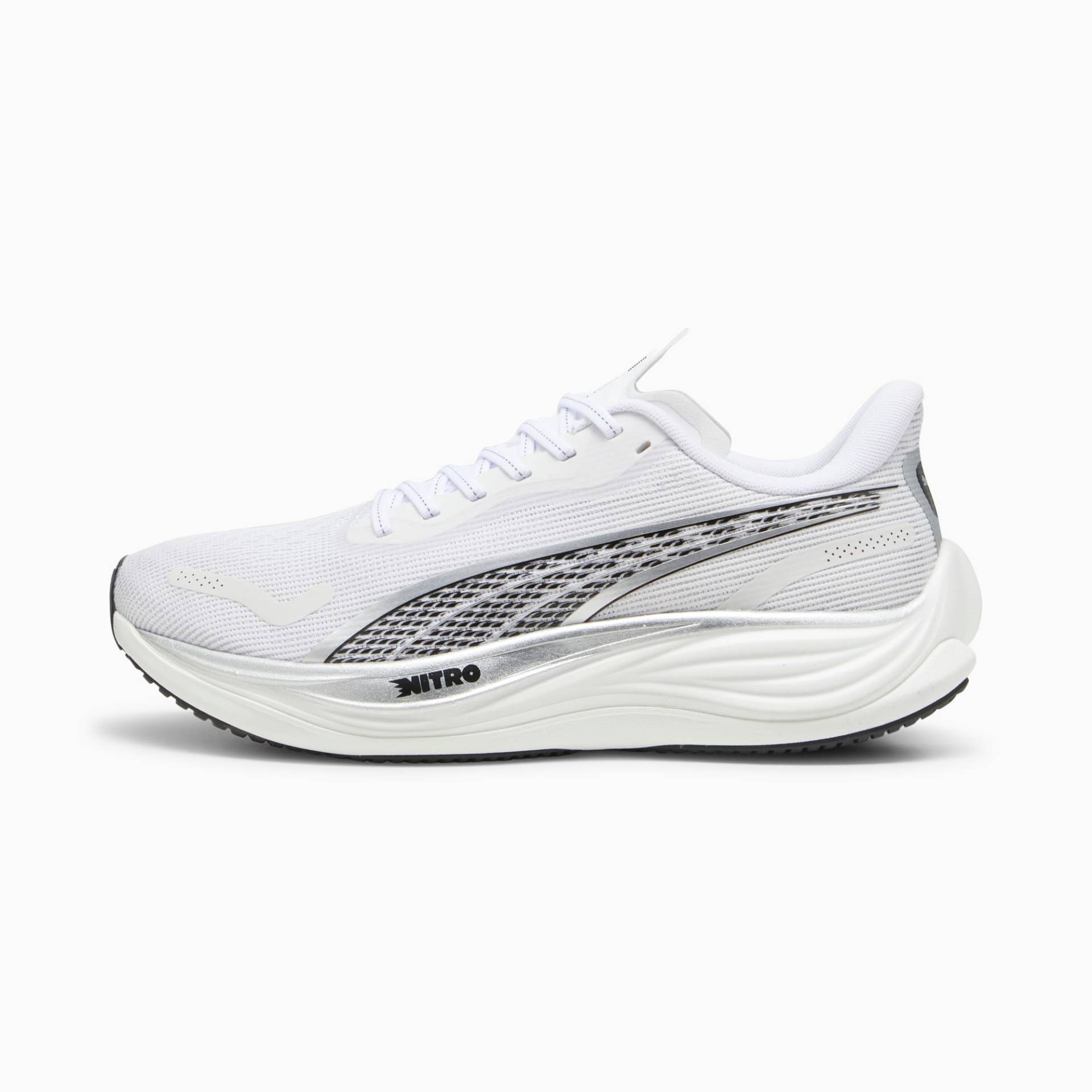 PUMA Velocity NITRO™ 3 Laufschuhe Herren, Silber/Schwarz/Weiß, Größe: 46, Schuhe von PUMA