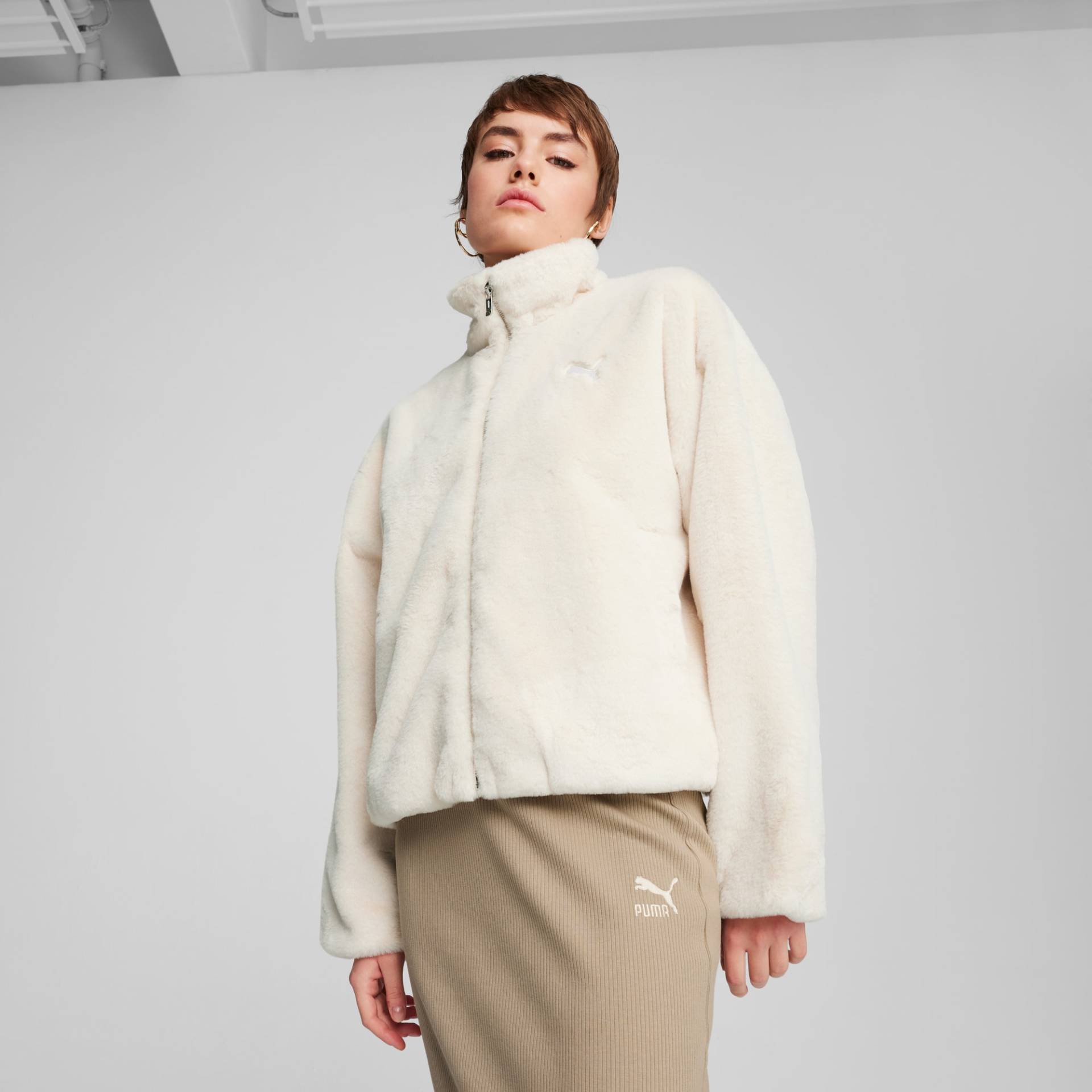 PUMA Weiche Fleecejacke Damen, Mehrfarbig, Größe: L, Kleidung PUMA Weiche Fleecejacke Damen, Mehrfarbig, Größe: L, Kleidung von PUMA