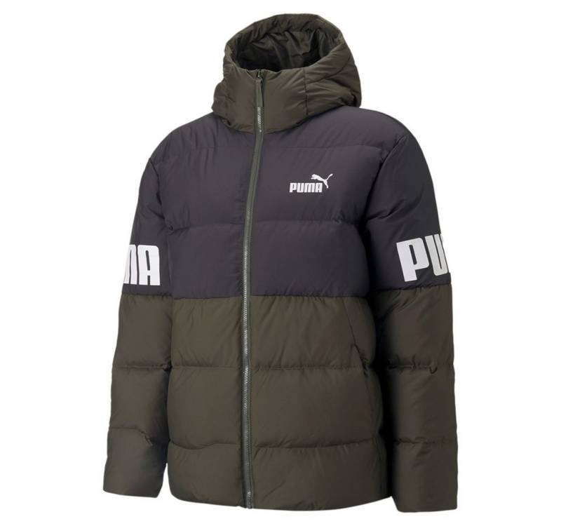 PUMA Winterjacke Power Hooded Down Puffer dunkelgrün Herren von PUMA