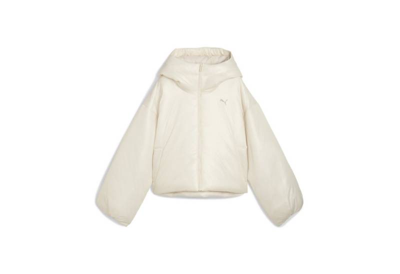 PUMA Winterjacke Wardrobe Essentials Shiny Wattierte Kapuzenjacke Damen von PUMA