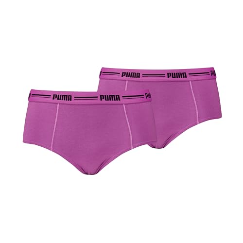 Puma Damen Mini Short Unterwäsche, Rosa, XS (2er Pack) von PUMA