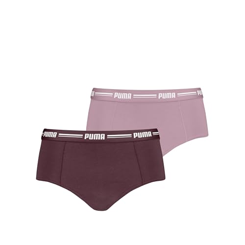PUMA Damen Mini Boxer Shorts, Ruby Shimmer, XL EU von PUMA