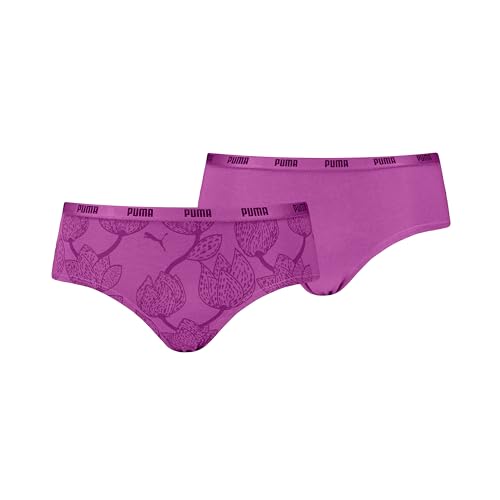 Puma Damen Hipster Unterwäsche, Rosa, S (2er Pack) von PUMA