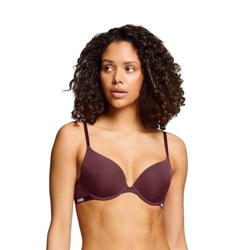 PUMA Damen Pushup Up Bra, Ruby Shimmer, 75B EU von PUMA