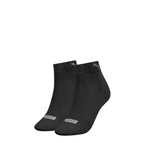 Puma Damen Quarter Socken, Schwarz, 39/42 (2er Pack) von PUMA