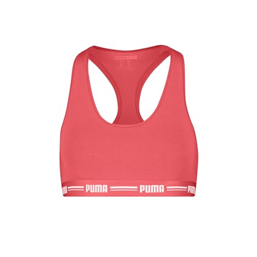 PUMA Women's Racer Back Sports Bra, 1,8 cm, Coral, L von PUMA