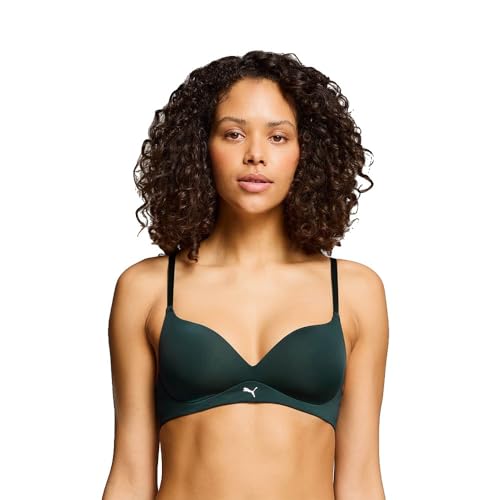 PUMA Damen Soft Padded Bra, Green Terrain, 85A EU von PUMA