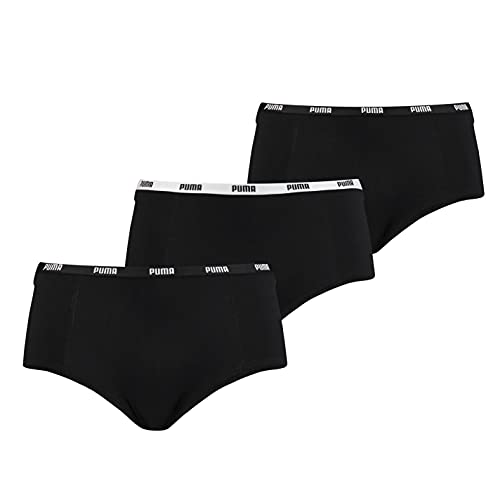 PUMA Damen Mini Short Unterwäsche, Schwarz, XS (3er Pack) von PUMA
