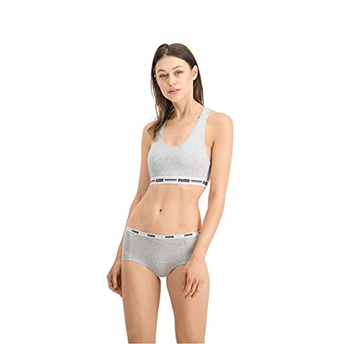 PUMA Damen Puma 3er Pack Damen Weiss Grau F015 Mini short, Weiß, L EU von PUMA