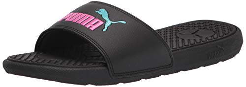 PUMA Women's Cool CAT Slide Sandal Black-Luminous Pink, 5 von PUMA