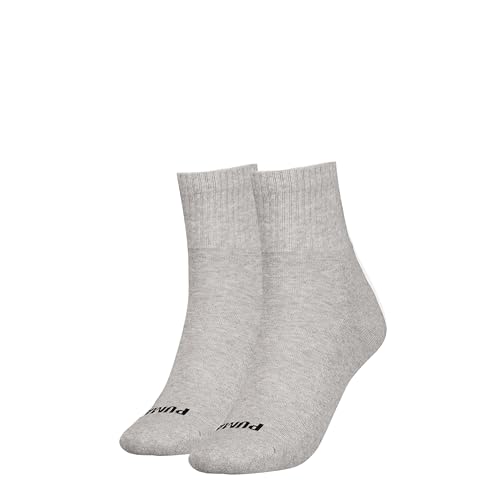 PUMA Women's Heart Logo Recycled Cotton Sock, Grey Melange, 35-38 (2er Pack) von PUMA