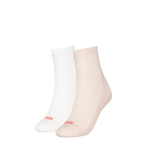 PUMA Damen Heart Logo Recycled Cotton Sock, Oatmeal/White/Peach, 35-38 EU von PUMA