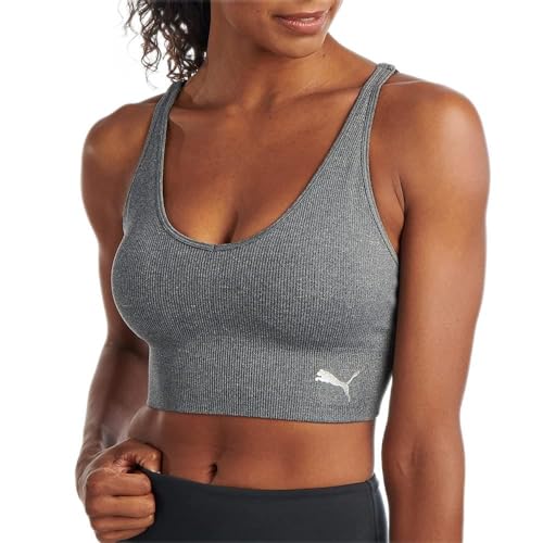 PUMA Damen Spejlløs sports-bh sports bras, Medium Heather Grey, M EU PUMA Damen Spejlløs sports-bh sports bras, Medium Heather Grey, M EU von PUMA