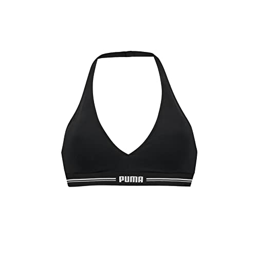 PUMA Women's Padded top Sports Bra, Black, L von PUMA