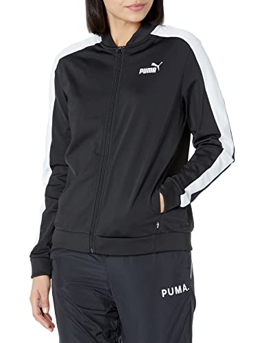 PUMA Women's Plus Size Tricot Zip Front Jacket, Black White, 2X von PUMA