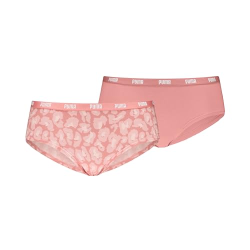 PUMA Women's Printed Hipster, Coral, XS (2er Pack) von PUMA