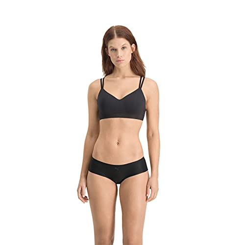 PUMA Damen Puma Women's Seamless (2 Pack) Hipster Panties, Schwarz, M EU von PUMA