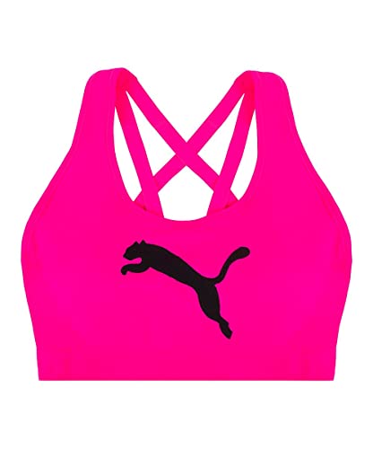 PUMA Women's Seamless Sports Bra, Big Cat Pink/Black, Medium PUMA Women's Seamless Sports Bra, Big Cat Pink/Black, Medium von PUMA